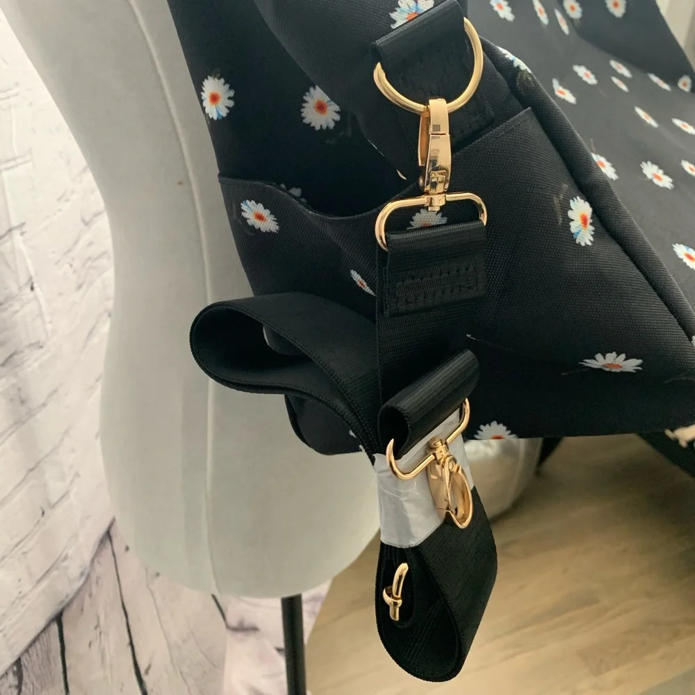 Alice + Olivia Black Floral Tote Bag